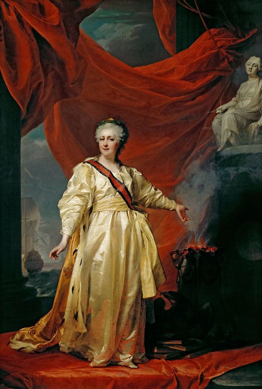 Д. Левицкий. «Екатерина II — законодательница в храме Правосудия». 1783